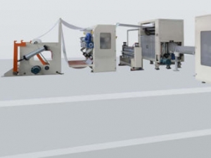 全自动内分叠擦手纸机生产线(配牛皮纸单包机)